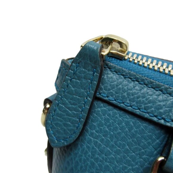 Auth GUCCI Interlocking G Handbag Shoulder Bag green leather - Picture 5 of 16